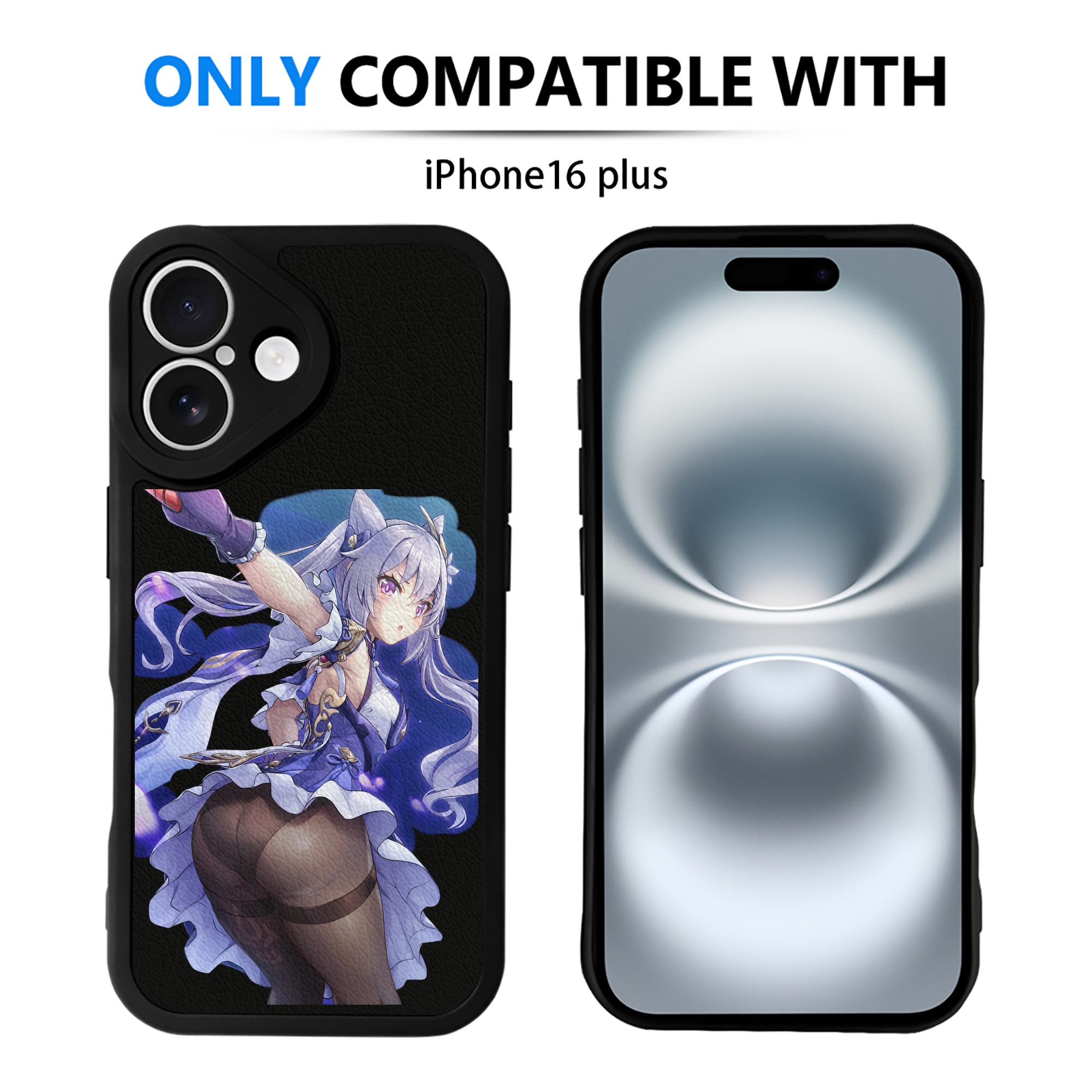 げんし神 刻晴 こくせい genshin Kokusei 【iPhone 16シリーズ対応】シリコンスマホケース（レザー調） 材質：シリコン